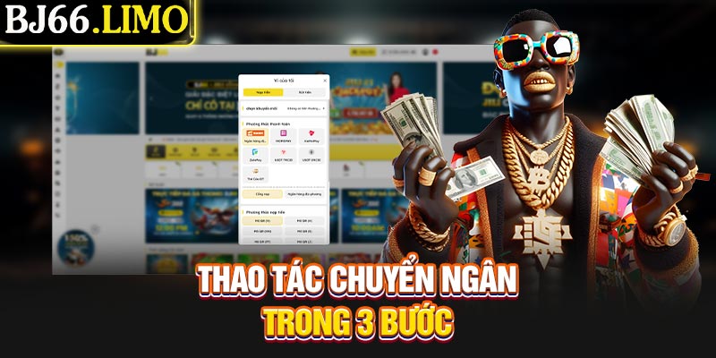 Thao tác chuyển ngân trong 3 bước